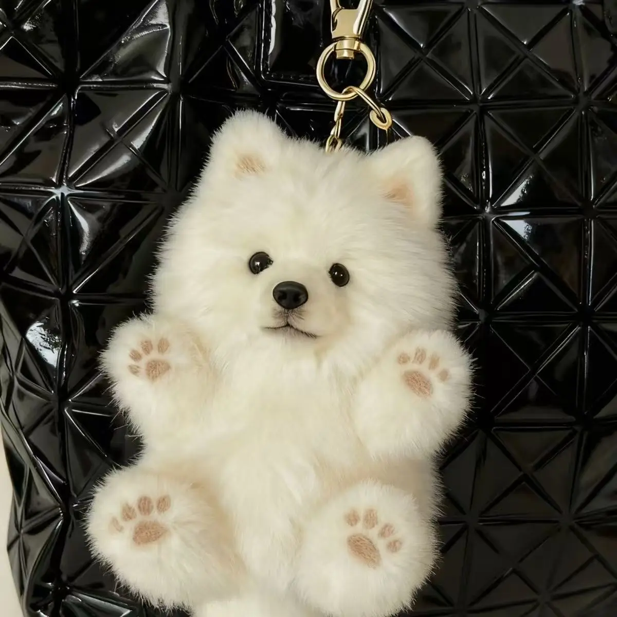 Leuke Samojeed Pluche Hanger Sleutelhanger Kawaii Healing Pluche Pop Knuffels Speelgoed Rugzak Decoratie Meisje Verjaardag Kerstcadeaus