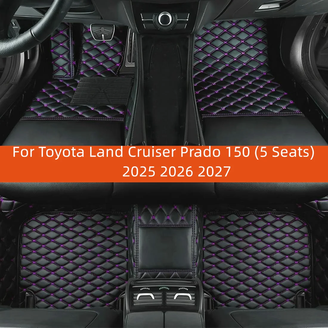 

Custom Leather Car Floor Mat For Toyota Land Cruiser Prado 150 (5 Seats) 2025 2026 2027 Car Mat Interior Accessories