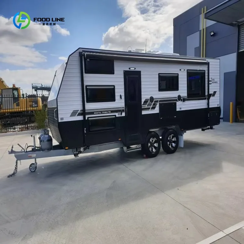 Customized 4x4 Off-Road Lightweight Foldable Mini Motorhome Travel Trailer Luxury Camping Caravan With Bathroom