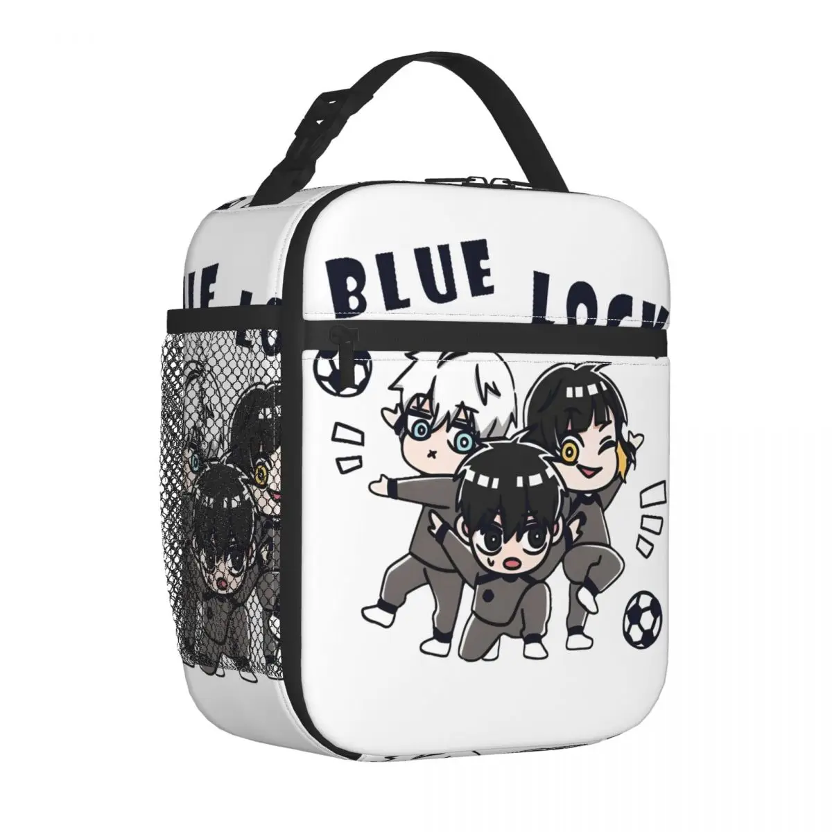 Blue Lock Chibi Anime Insulated Lunch Bags Thermal Bag  Meal Container Large Lunch Box Tote Bento Pouch Work Picnic