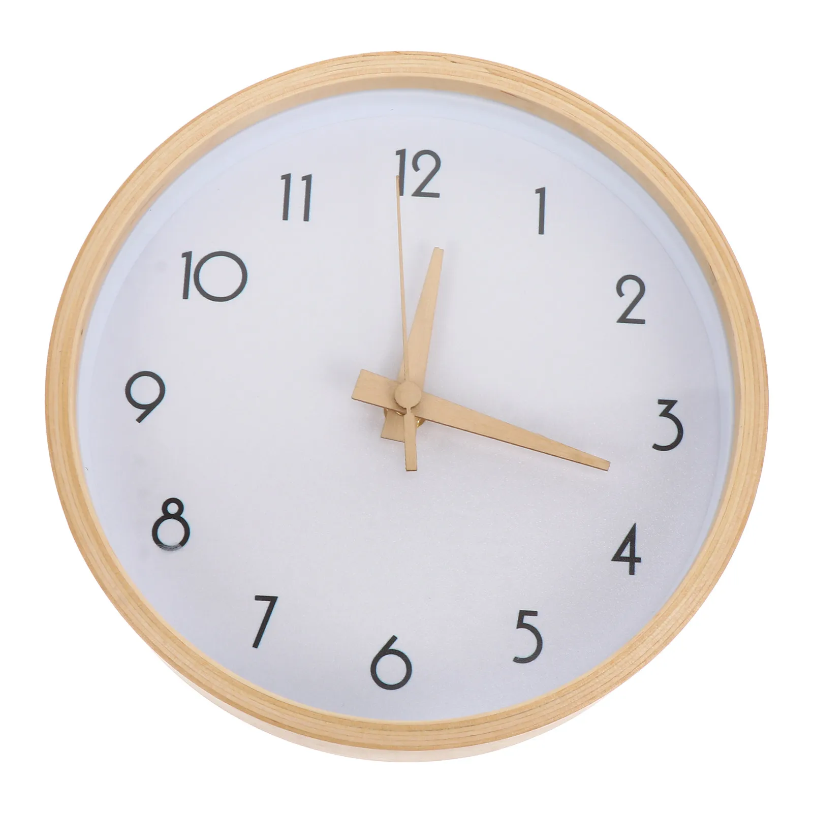 1Pcs 8-Inch Wooden Wall Clock Silent Battery Operated Round Decorative Clock for Living Room Bedroom Home Wall Decor
