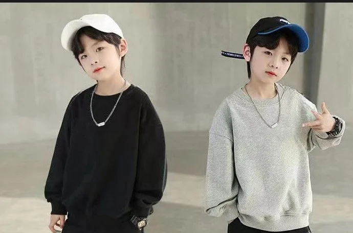 

Kids Clothes Boy Girl Black Style Boys Girls Spring Holiday Party Clothes Long Sleeve Tops Sweatshirt