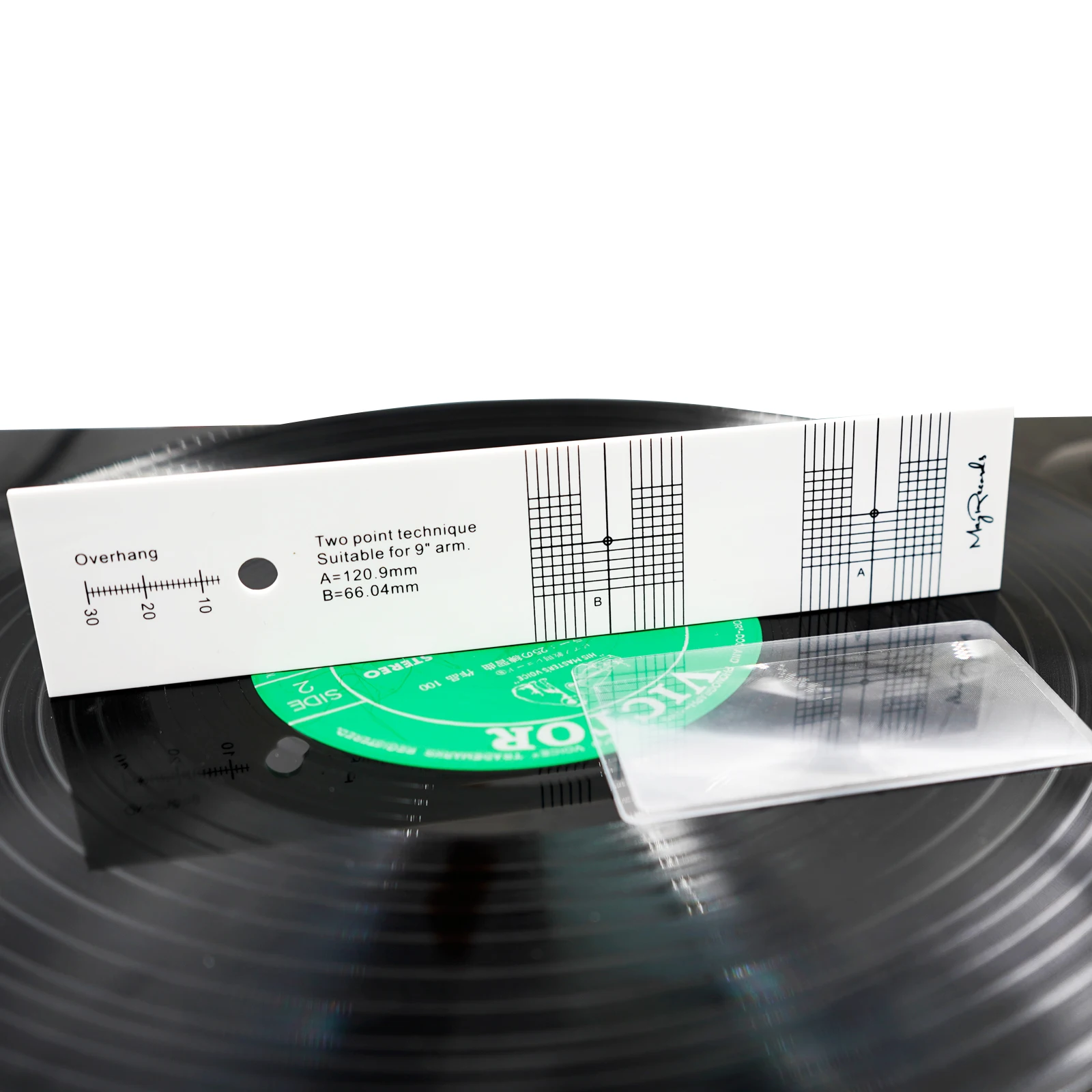 Pickup Calibration Distance Gauge Protractor Record LP Vinyl Turntable Phonograph Phono Cartridge Stylus Alignment