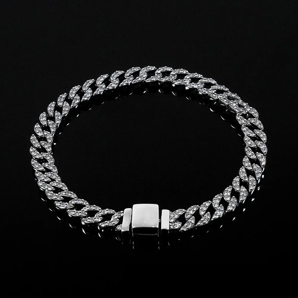 925 Sterling Silver Exquisite Zircon Snake Chain Bracelet fit Original Design Women's Charm Bracelet DIY birthday Gift