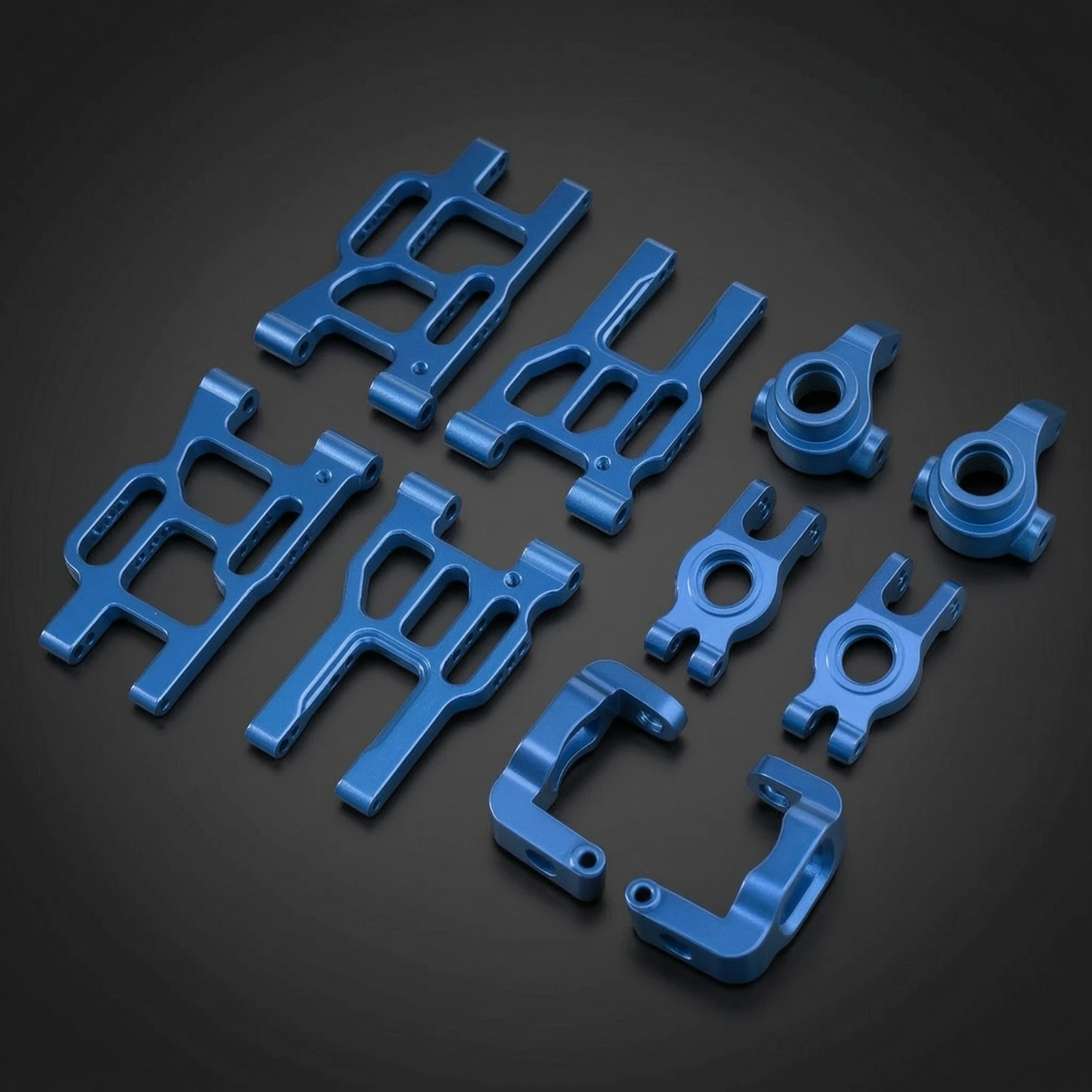 5 Pieces Front Steering Knuckle Lightweight C-Hubs Steering Knuckles High Strength Rear Chassis Component Arm Metallic Finish