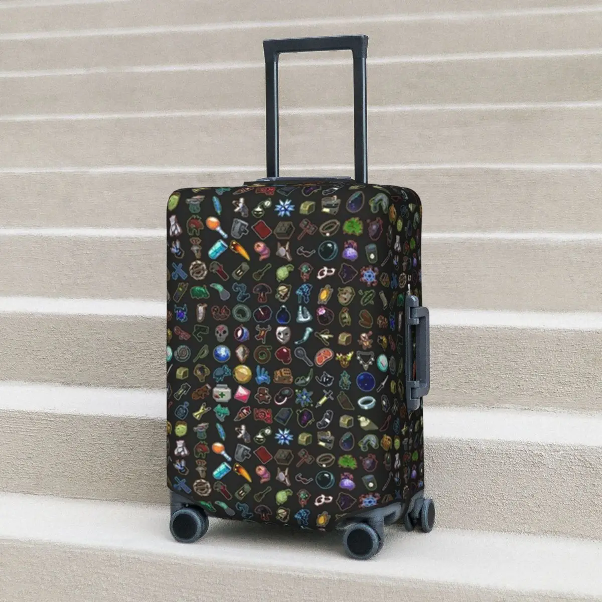 

Risk Of Rain 2 Items Suitcase Cover Protection Elastic Travel Luggage Protector Covers for 18-32 Inch