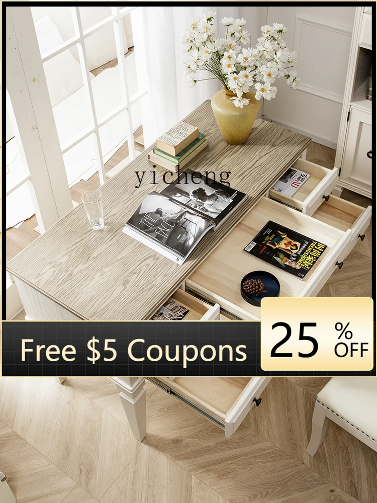 

Z3 solid wood desk computer desk small apartment all solid wood light luxury furniture