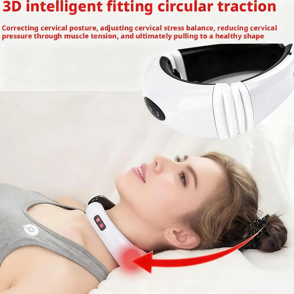 

1pcs Cervical Massager Protable Mini Neck Shoulder Neck Neck Massage Warm Pressing Pressing Care Deep Massager S0O5