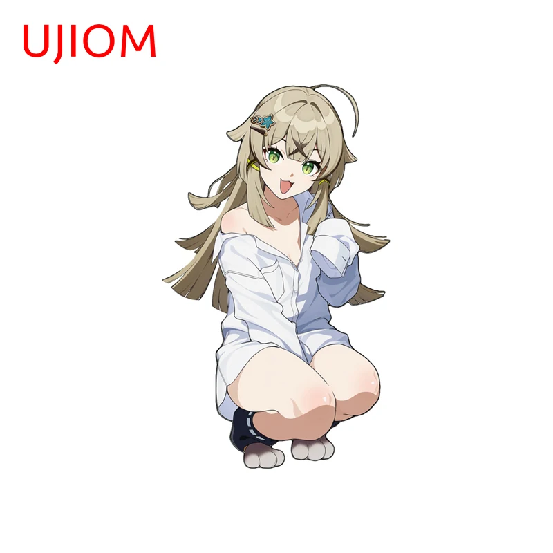 UJIOM Kirara Genshin Impact Enchanting Waifu Wall Sticker Squatting Attractive Sunscreen Picture Decal Sofa Wall Windows Decor