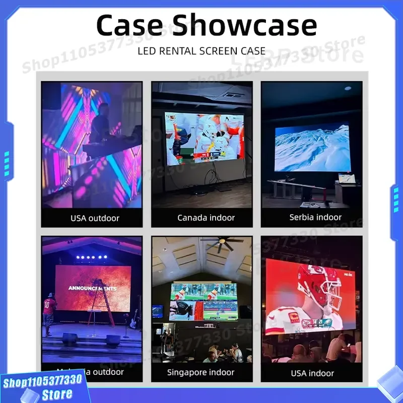 P3.91 Flexible LED Video Wall Panel Outdoor Rental Advertising Display Modular P4 Giant Screen for Events Stage Background