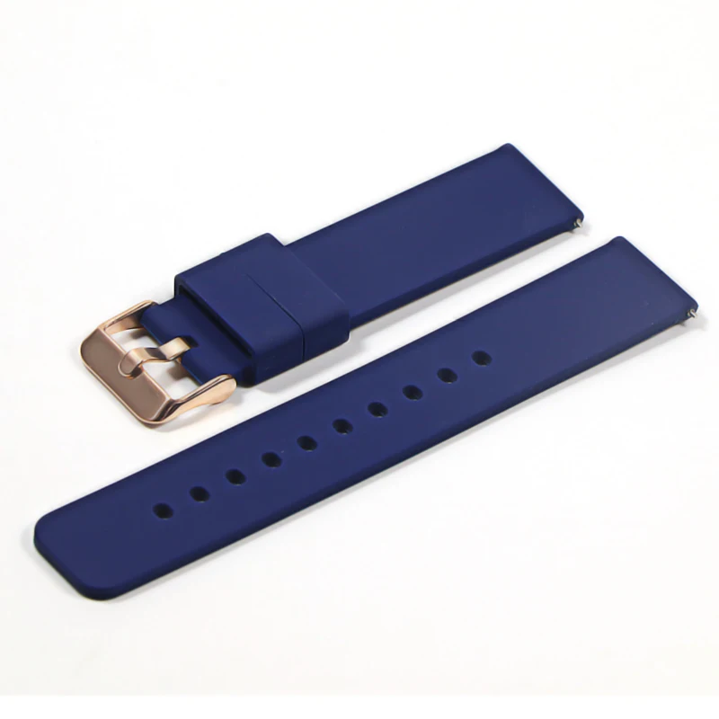 Silicone Rubber Watchband 16mm 18mm 20mm 22mm Women Men Watch Band Strap Waterproof Sports Watch Belt Polished Buckle