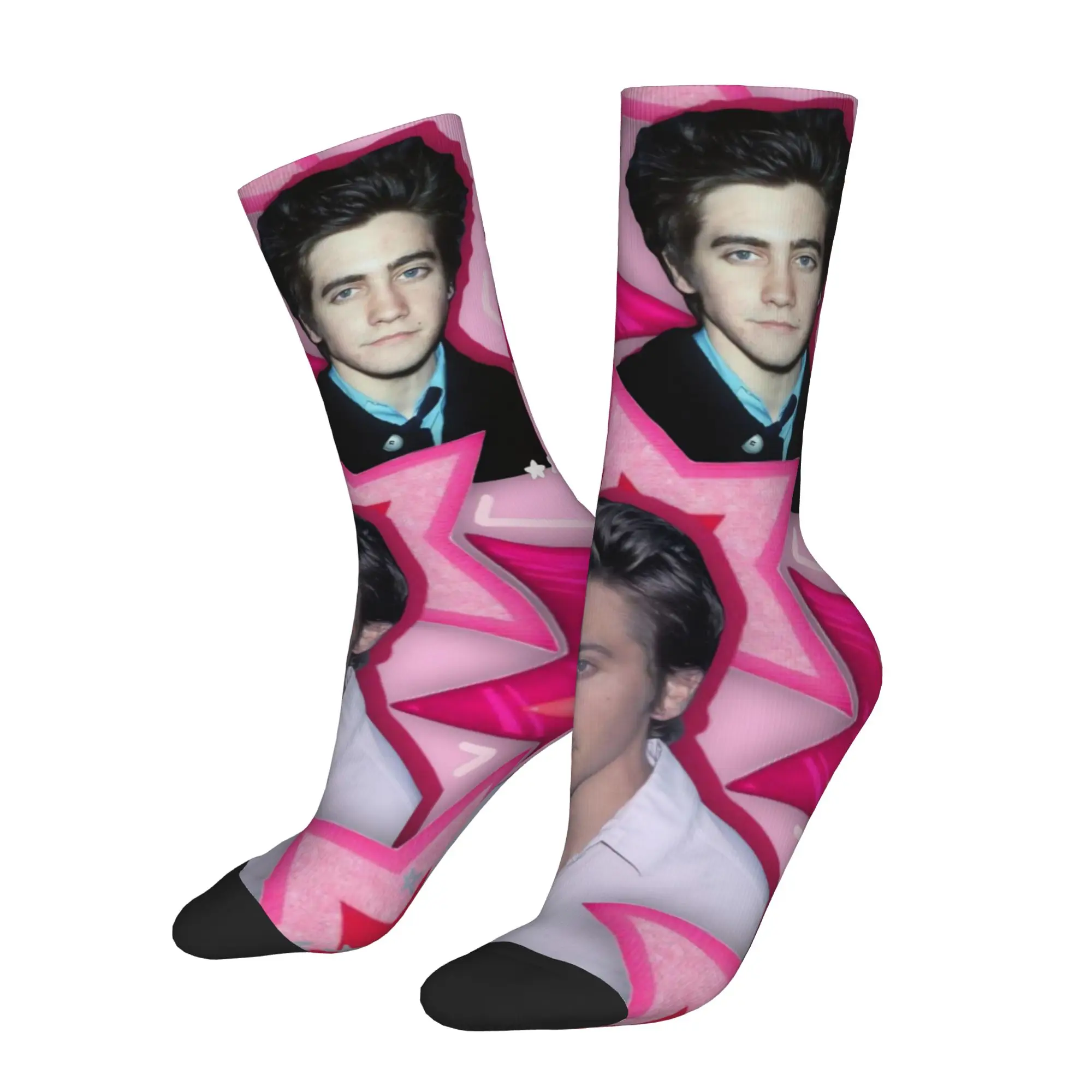 Fashion Men's Socks Harajuku Jake Gyllenhaal Actor Sock Polyester  Sport Women's Stockings Spring Summer Autumn Winter