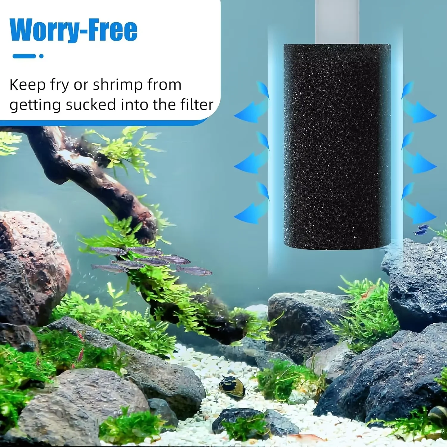 Fish Tank Pump Intake Port Protective Cover Filter Guard Anti-Catch Mesh Sleeve for Small Fish Shrimp Fry Sponge Filter