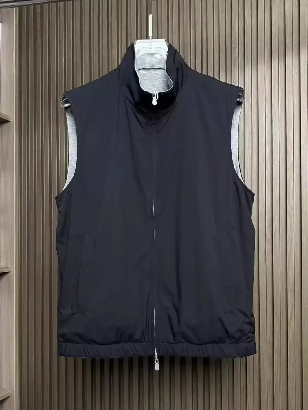 BC Italian 26ss embroidered stand-up collar casual old money style double-sided vest jacket