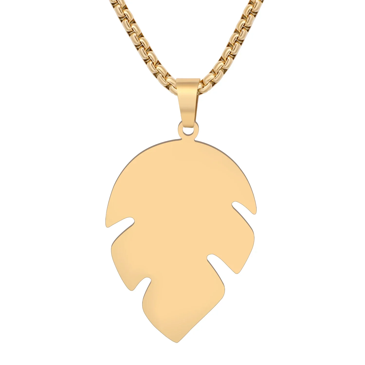 

Bonsny Stainless Steel Gold Pated Summer Rhinestone Leaf Necklaces Simple Plants Pendant Fashion Jewelry for Women Girls Gifts