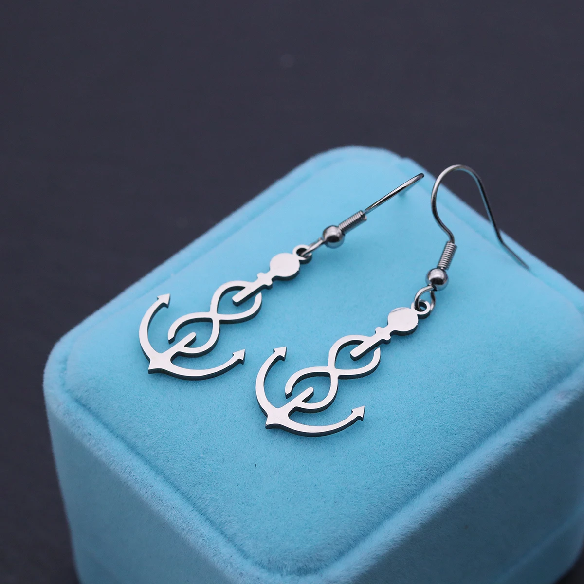Todorova Creative Stainless Steel Anchor-Note Earrings - Nautical-Music-Themed Jewelry, Ideal for Daily & Party Wear