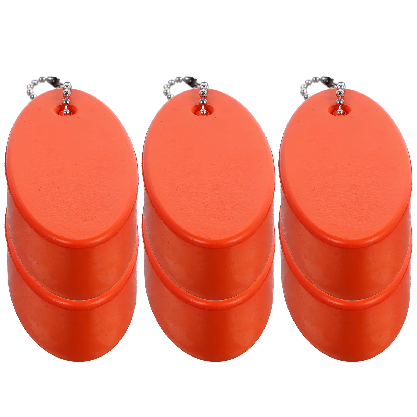 

6 Pcs Pu Keychain Oval Float Sailing Pendant Creative Lightweight Durable Premium Material Water Sports Gifts