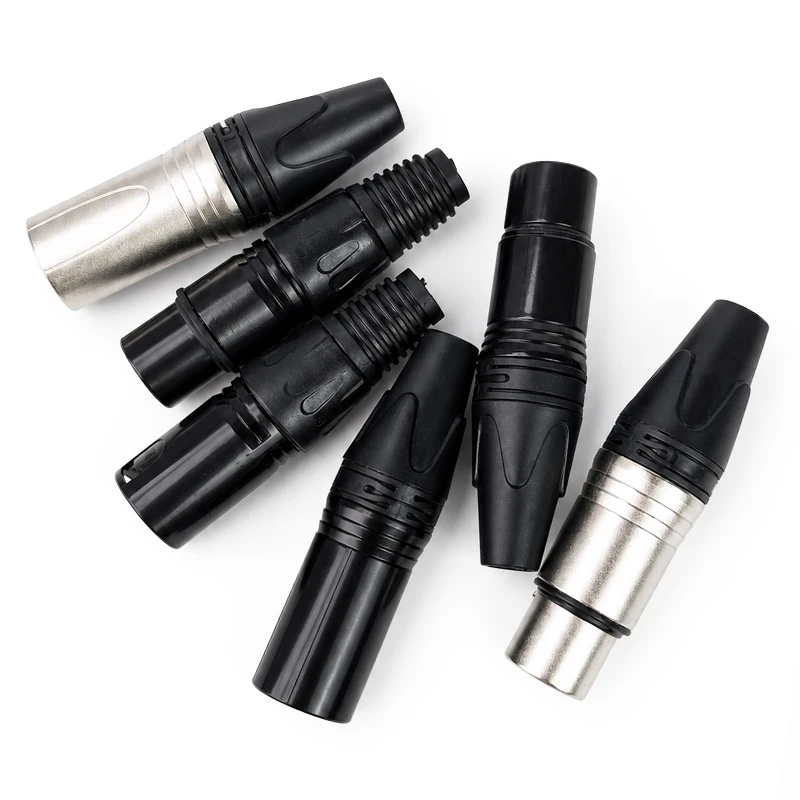 3 Pin XLR Male Female Microphone Audio Cable Plug Connector Balanced Adapter Cannon Socket for Mixer Speaker Stage Sound System