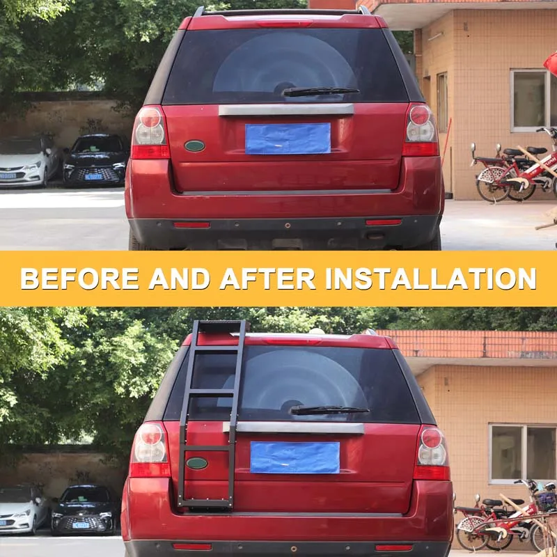 1 Piece Set Aluminum Alloy for Land Rover Freelander 2 LR2 2007-2015 Car Tailgate Ladder Car Exterior Modification Accessories