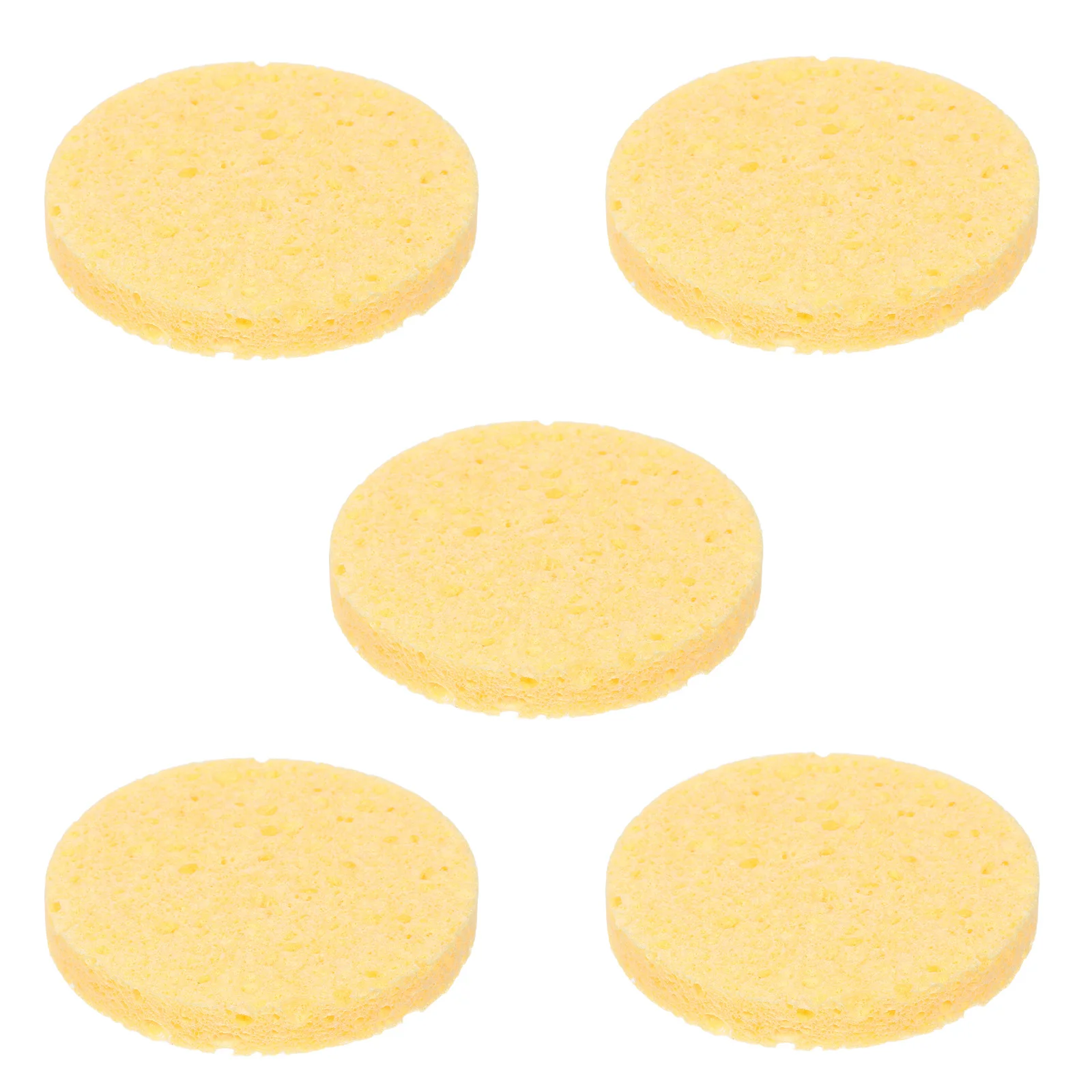 

5Pcs Round Sponge Pads Skin-Friendly Makeup Mats Soft Facial Cleansing Pads Makeup Remover Accessories for Women