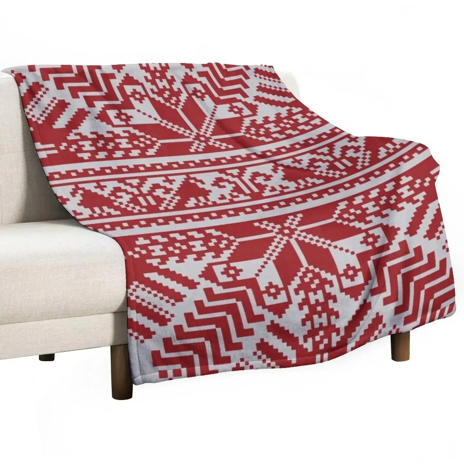 

Baltic Traditional Ornament. Latvian Throw Blanket Blankets For Sofas Bed covers Travel Blankets