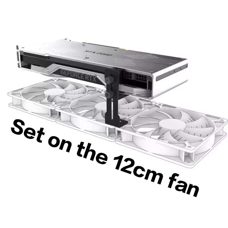 Suporte para placa gráfica de computador, 12cm, chassi, ventilador, suporte de metal fixo, 6-96mm, suporte ajustável para gpu 5070ti