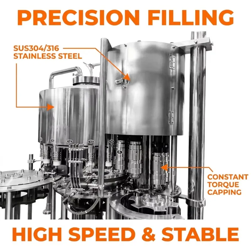 Customized plastic bottle filling machine beverage production line 200‑4000BPH sachet packing for small beverage manufacturers
