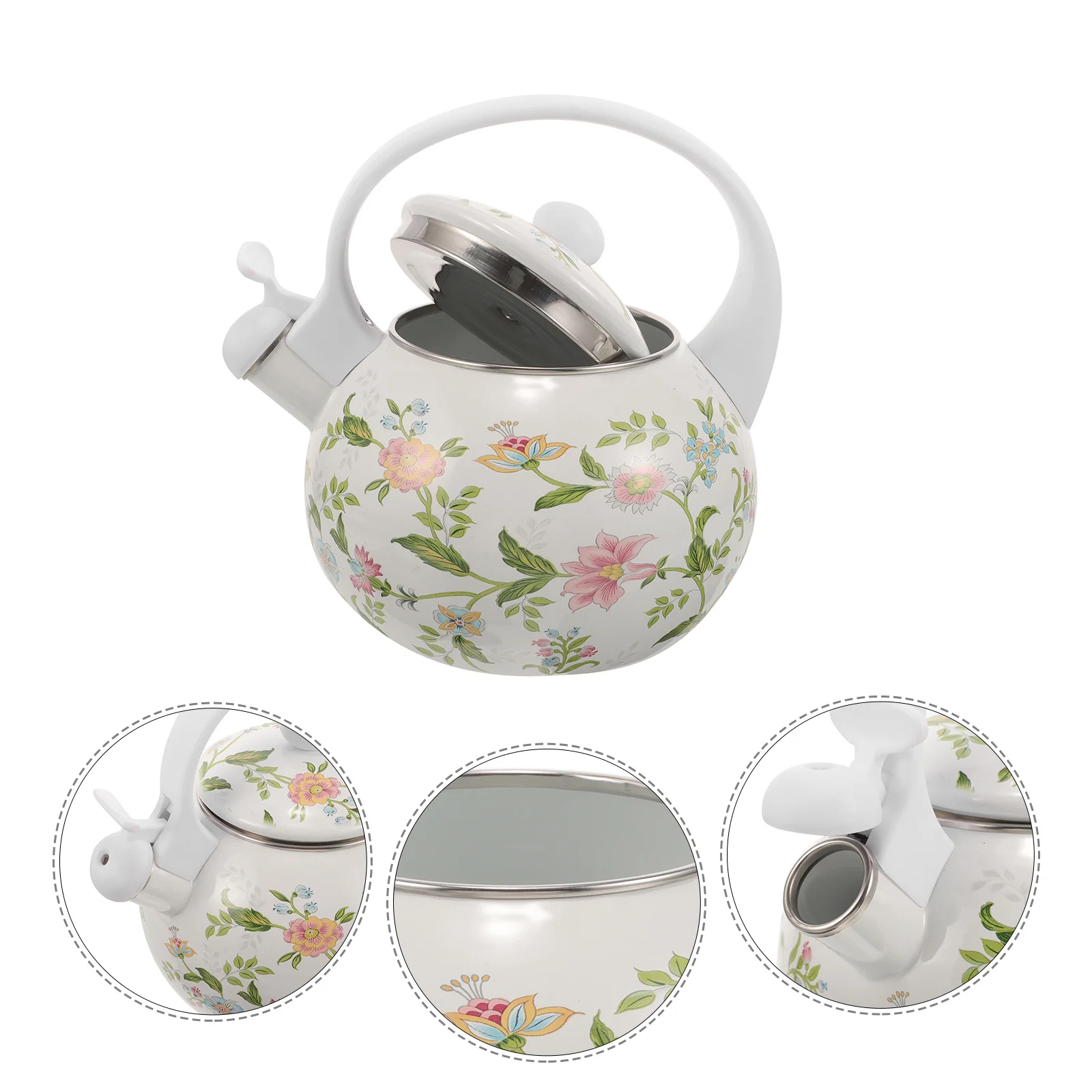 

Enamel Teapot for Stovetop Large Size Tea Kettle Boil Water Quickly Ideal for Party Home Hotel Indoor Outdoor Use