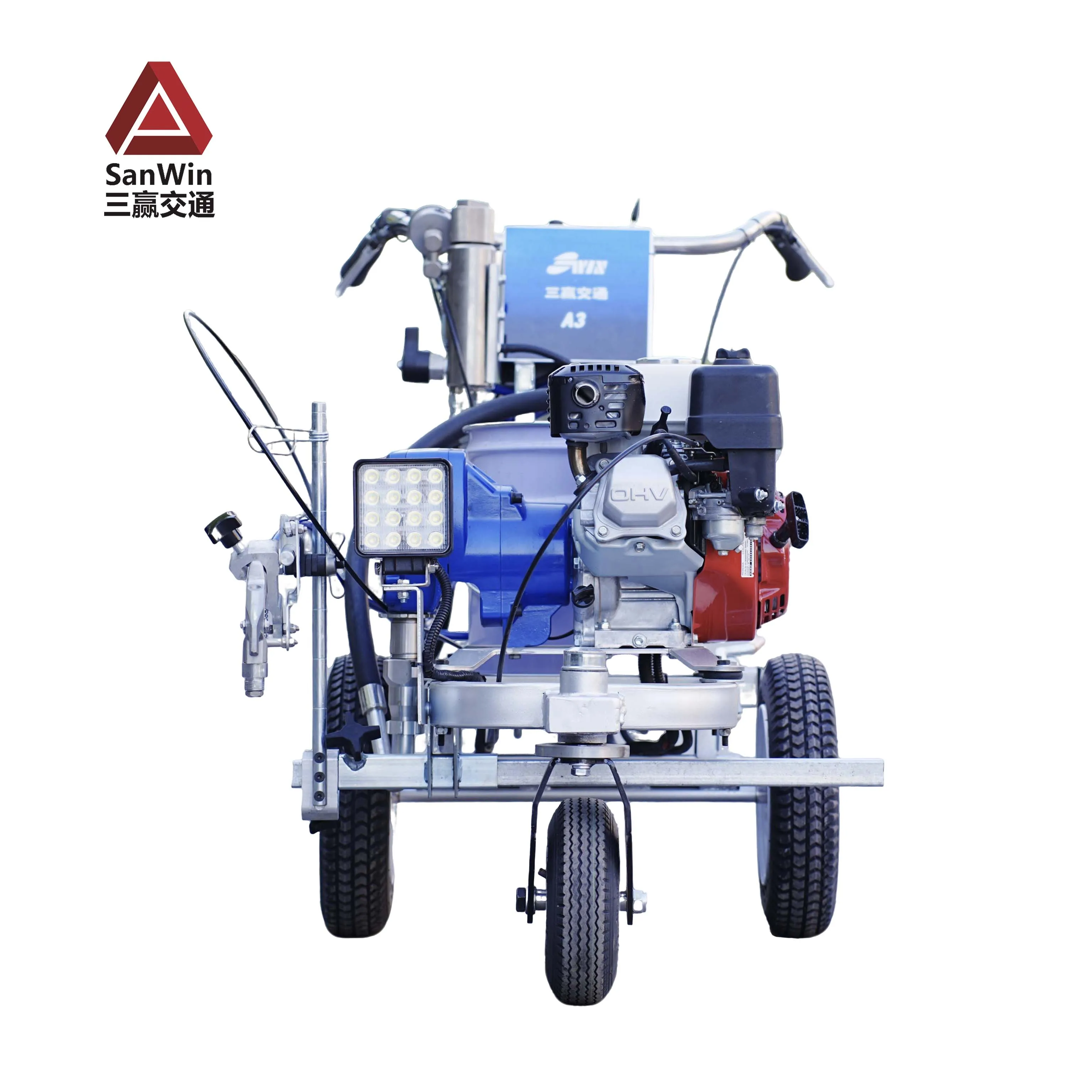 Professional Traffic Line Marking Machine 5.5HP Engine High Efficiency Pump High Pressure Cold Spray Road Striping