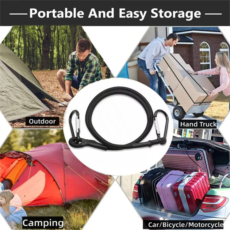 5 Arten von elastischen Stretchseilen für Kajaks, Bindeseile, Befestigungseile für Dachgepäck, Camping- und Wanderzubehör – Detail 6