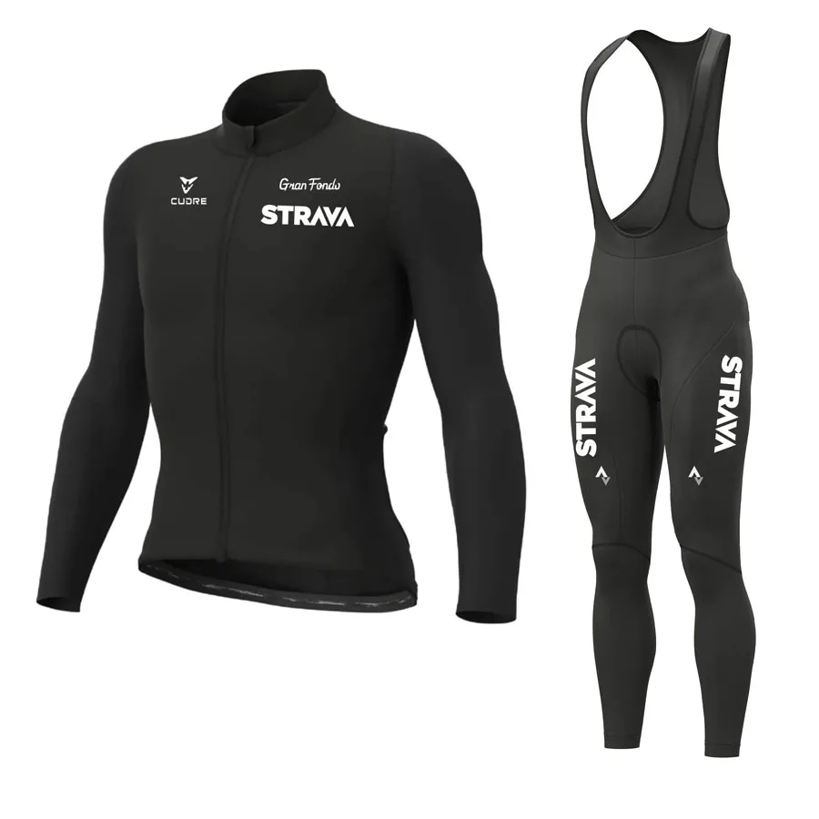 STRAVA Men's Cycling Suit for Men Long Men´s Cycling Shorts Mountain Bikes Cycle Jersey Sets Mtb Clothing Man Bib Bicycles