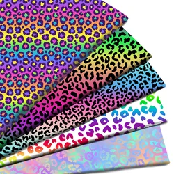 Arcobaleno modello leopardo stampato poliestere puro cotone materiale Patchwork tessuto cucito Quilting tessuti ricamo panno fai da te