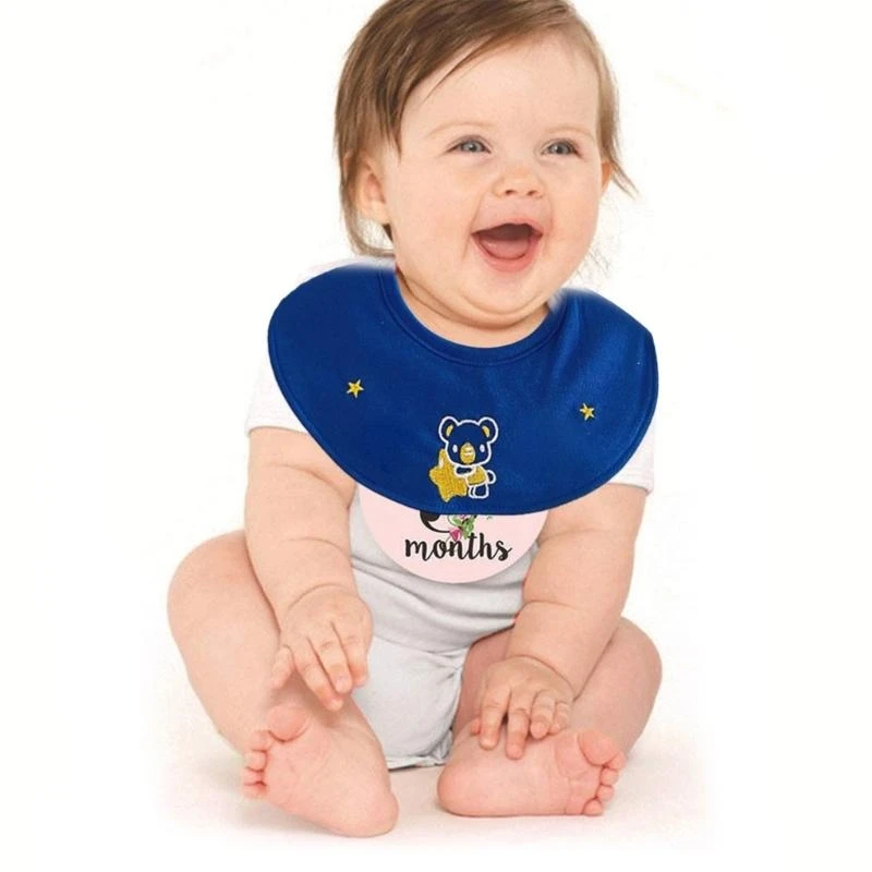 

J15U 3pcs Waterproof Infant Drooling Cloths Stylish Baby Burp Towel Set Comfortable