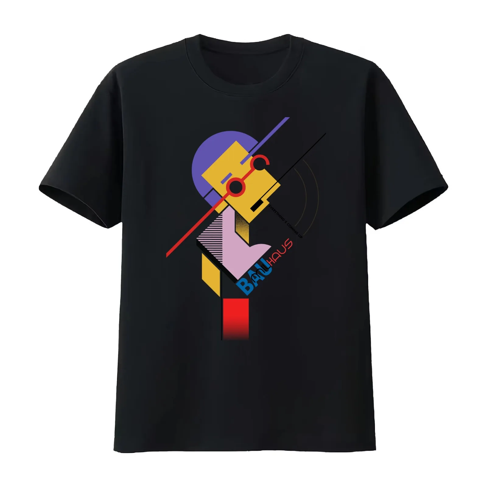 Mil/Bauhaus T-Shirt Summer Casual Cotton Tee Oversized Streetwear Tops Vintage Graphic Print Loose Fit Short Sleeve