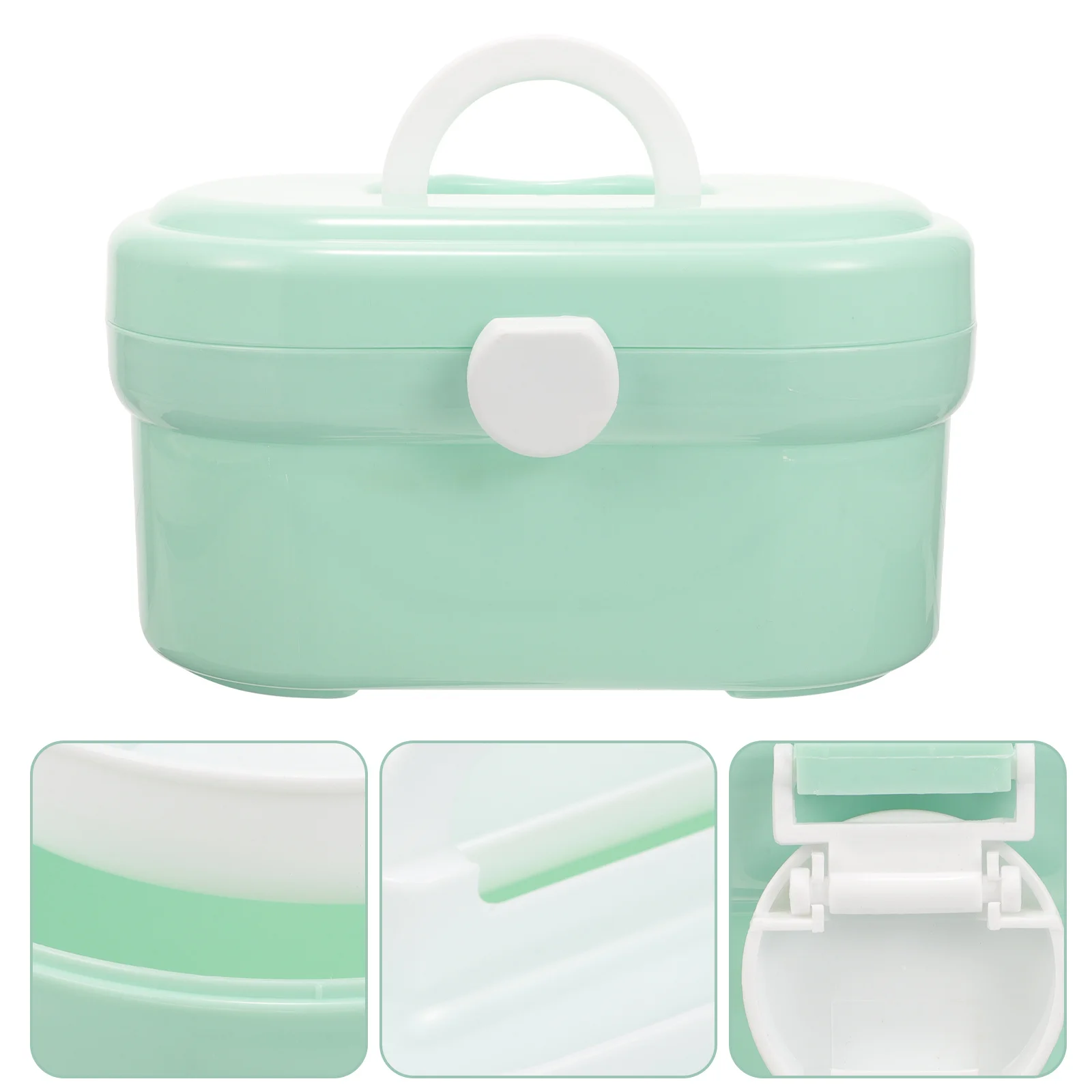 صندوق دواء محمول بطبقة مزدوجة وسعة كبيرة وخفيف الوزن ومضاد للصدمات للاستخدام المنزلي في الهواء الطلق