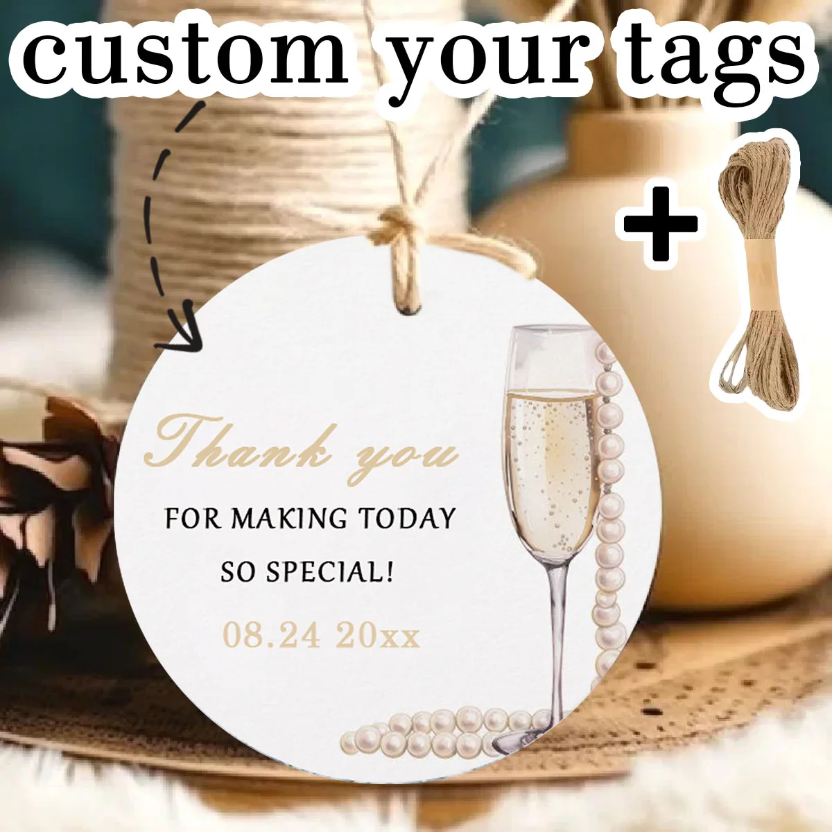 

90pcs customized personalized name and birthday cards (for weddings, baptisms, parties, and gift packaging)