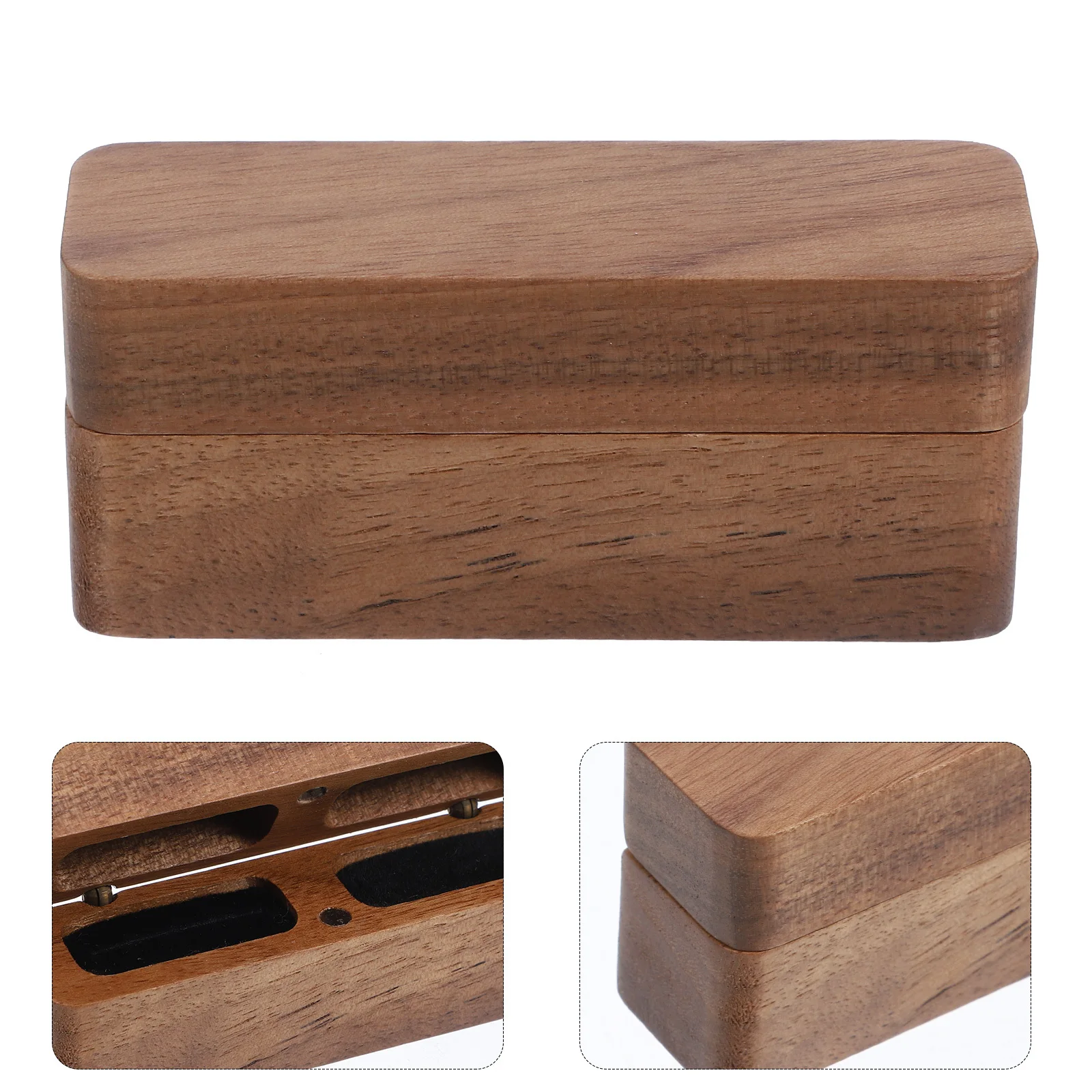 

Wooden Ring Box Simple Color Large Capacity Ring Case Wedding Proposal Jewelry Storage Decorative Display Box Jewelry Case