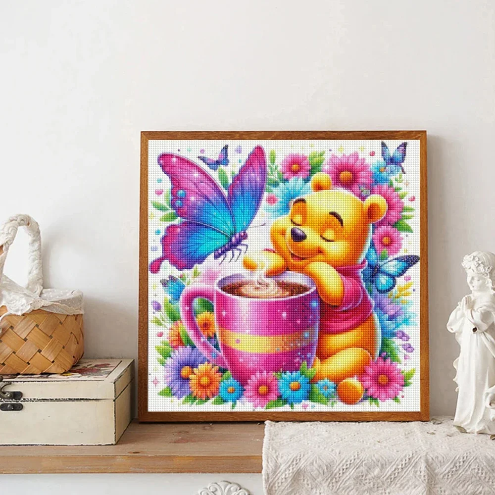 5D DIY AB Diamond Painting Disney Winnie The Pooh Full Diamond Embroidery Cartoon Goofy Cross Stitch Set Art Home Decor Gift