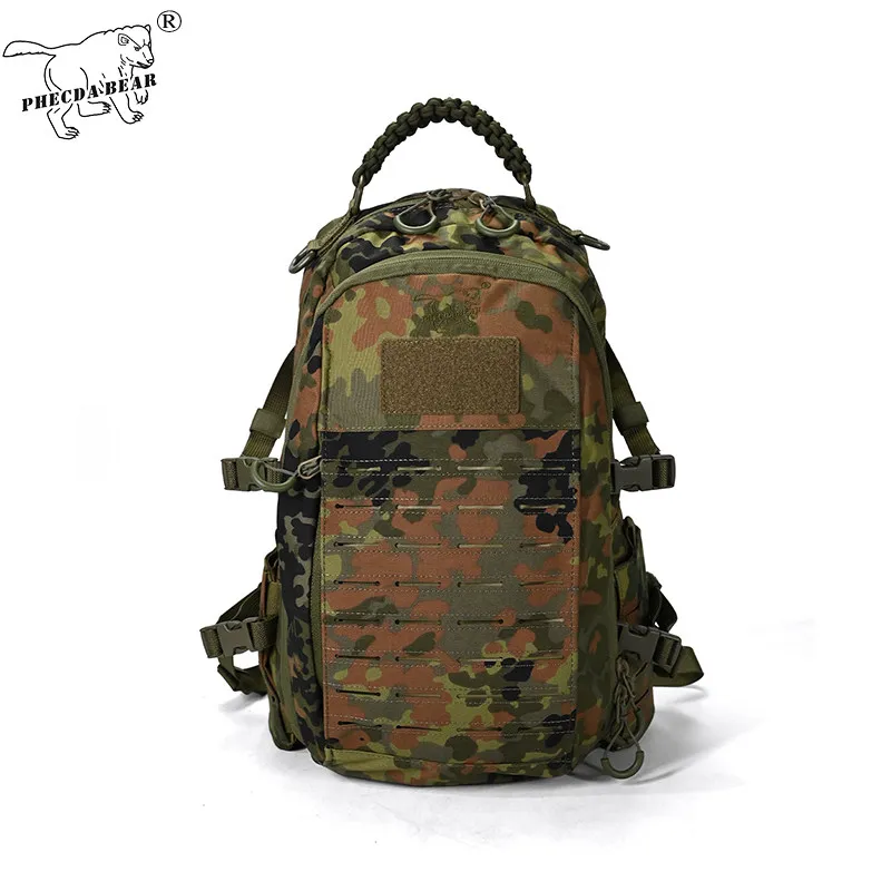 Mochila táctica Flecktarn corte láser nylon 550D para portátil - imagen 3