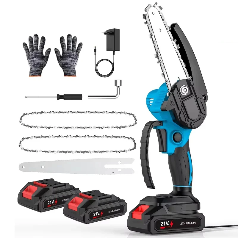 6 Zoll Mini Bürstenlose Elektrische Akku-Astsäge Handgeführte Kabellose Wiederaufladbare Holzbearbeitungssäge Elektrowerkzeug für Makita 18V Akku – Detail 1