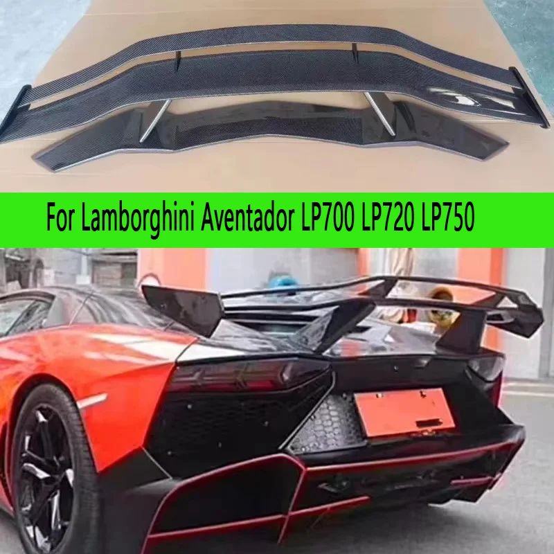 

For Lamborghini Aventador LP700 LP720 LP750 Carbon fiber Tail fins Rear Spoiler Guide Wing Rear Wing diverter body kit Auto part