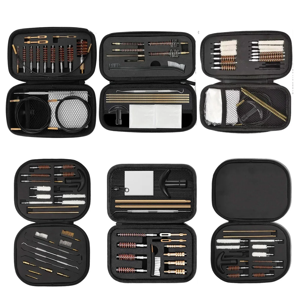 

Gun Cleaning Kit Barrel Brush Tool Patches Cotton 9mm Swabs Mat Set Universal Rod Hunting Accessories GLOCK 19 M16 AR15 AK74