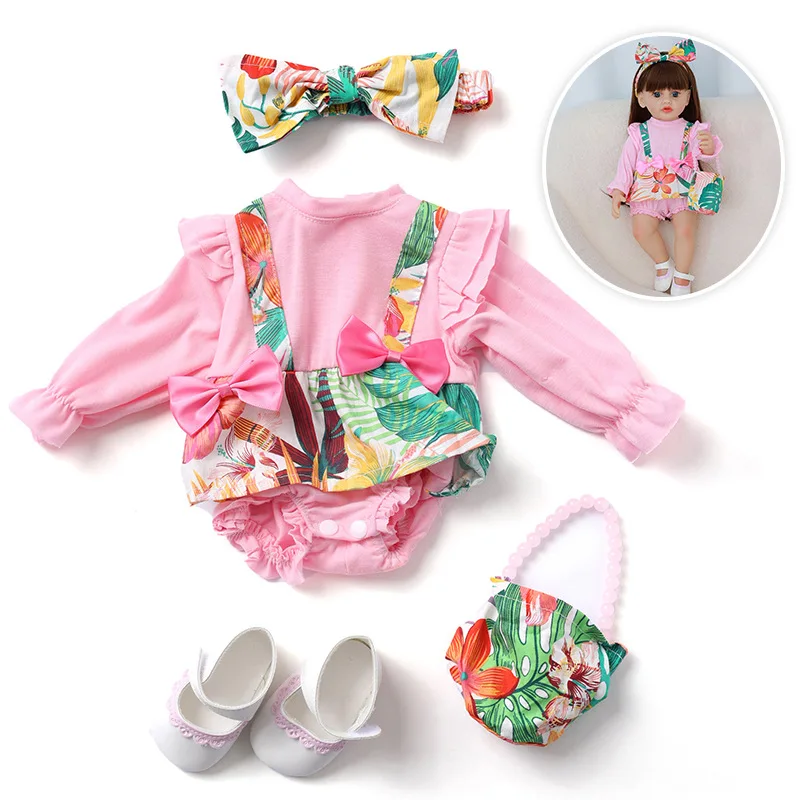 

55cm doll simulates reborn baby girl,22-inch baby dress clothes set