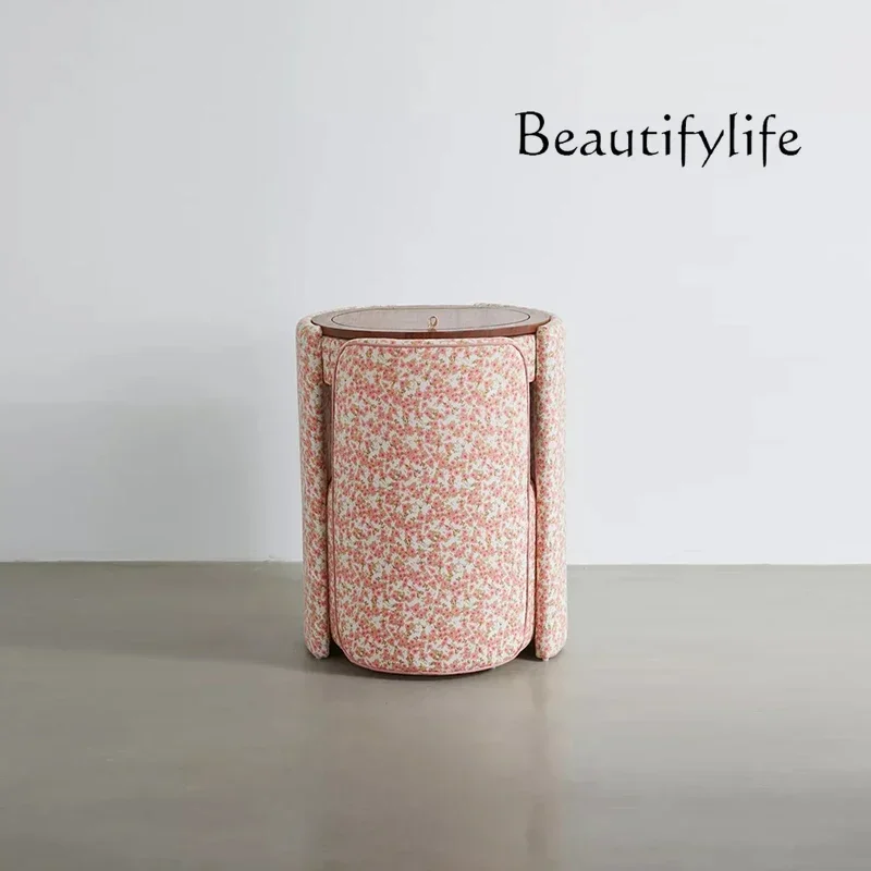 Style Trendy Chair Vanity Table Storage Mirror Fabric Makeup Bedroom Dressers Girl Drawers Luxury Coiffeuse De Chambre Furni