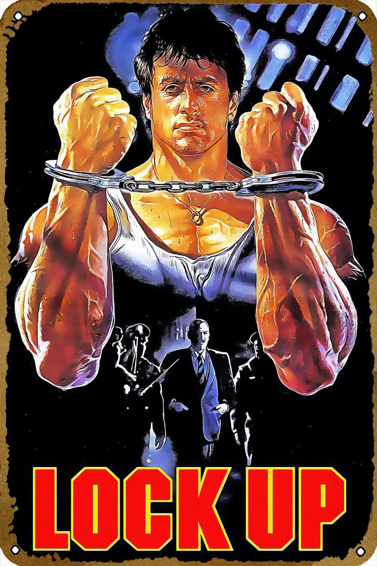 Lock Up Movie Tin Sign Vintage Metal Sign for Men Women Plaque Wall Decor for Bar Pub Home Cafe 8x12 Inch