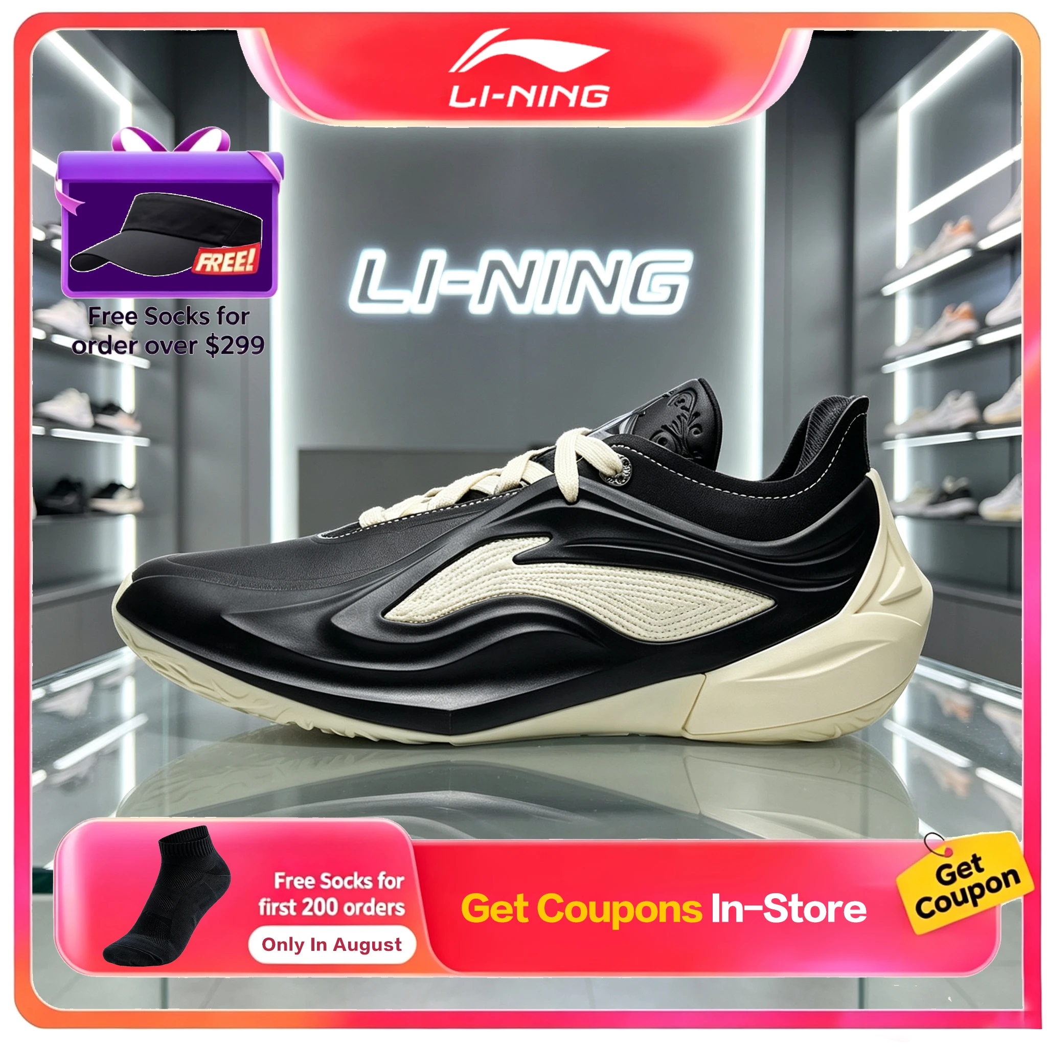 Li-Ning Butler 4 DRK JB4 Men Low Basketball Shoes Rebound Shock Absorb Professional Sneakers