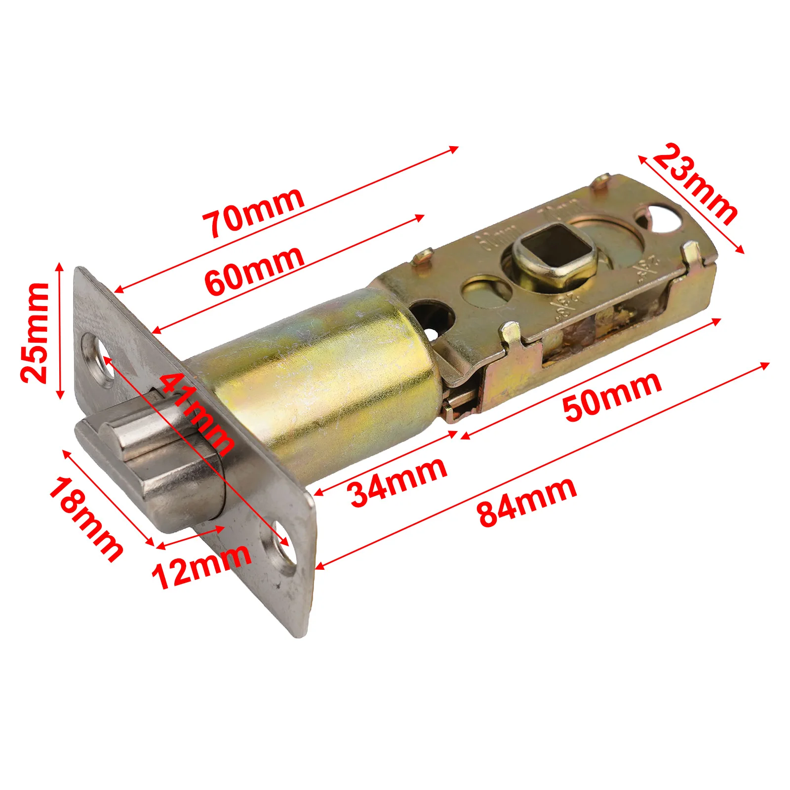 Stainless Steel Internal Bathroom Privacy Door Lock Passage Latch Lock Body Lock Core Lockcase Repair Fittings image 3
