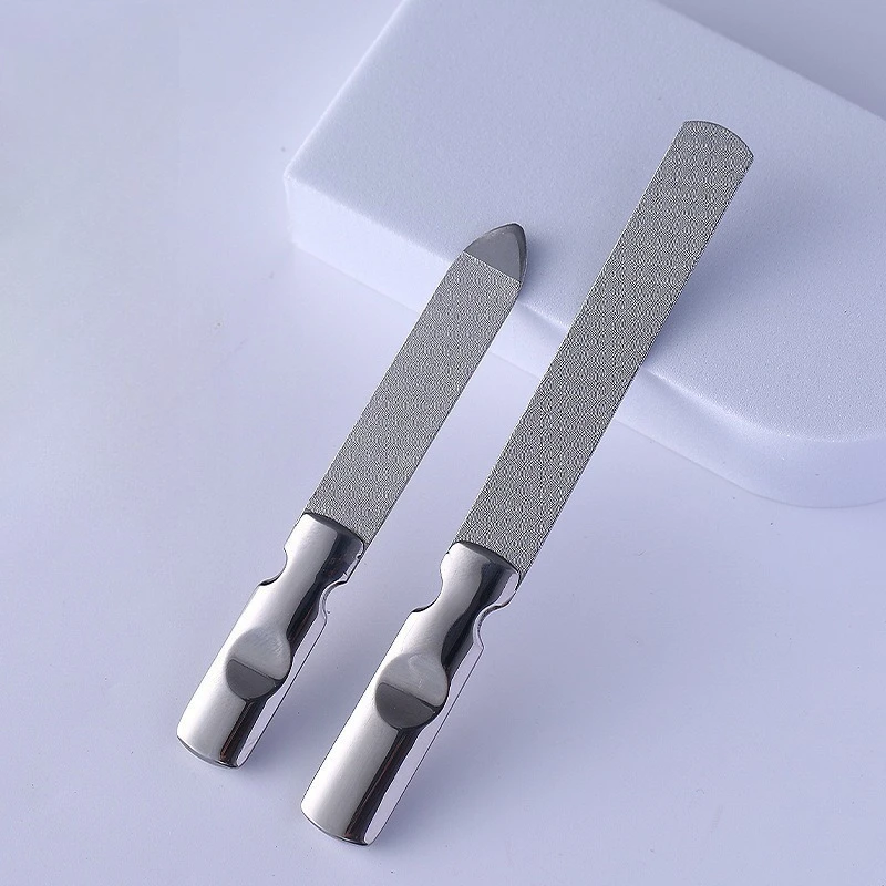 

1Pc Stainless Steel Nail Files High-Quality Double Sided Manicure Pedicure Grooming for Professional Finger Toe Nail Care Tools
