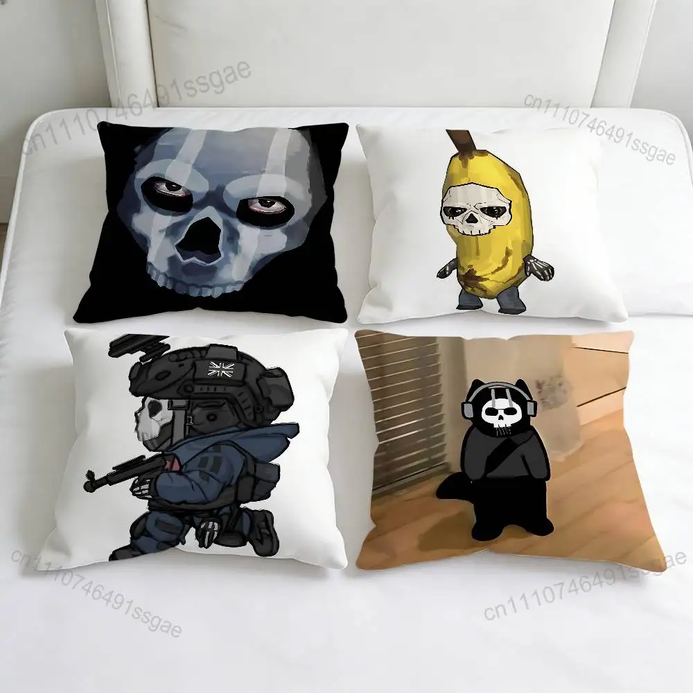 

C-Call of Duty G-Ghost Simon Square Pillow Case Soft Decorative Throw Pillow Cover for Home Sofa Bed