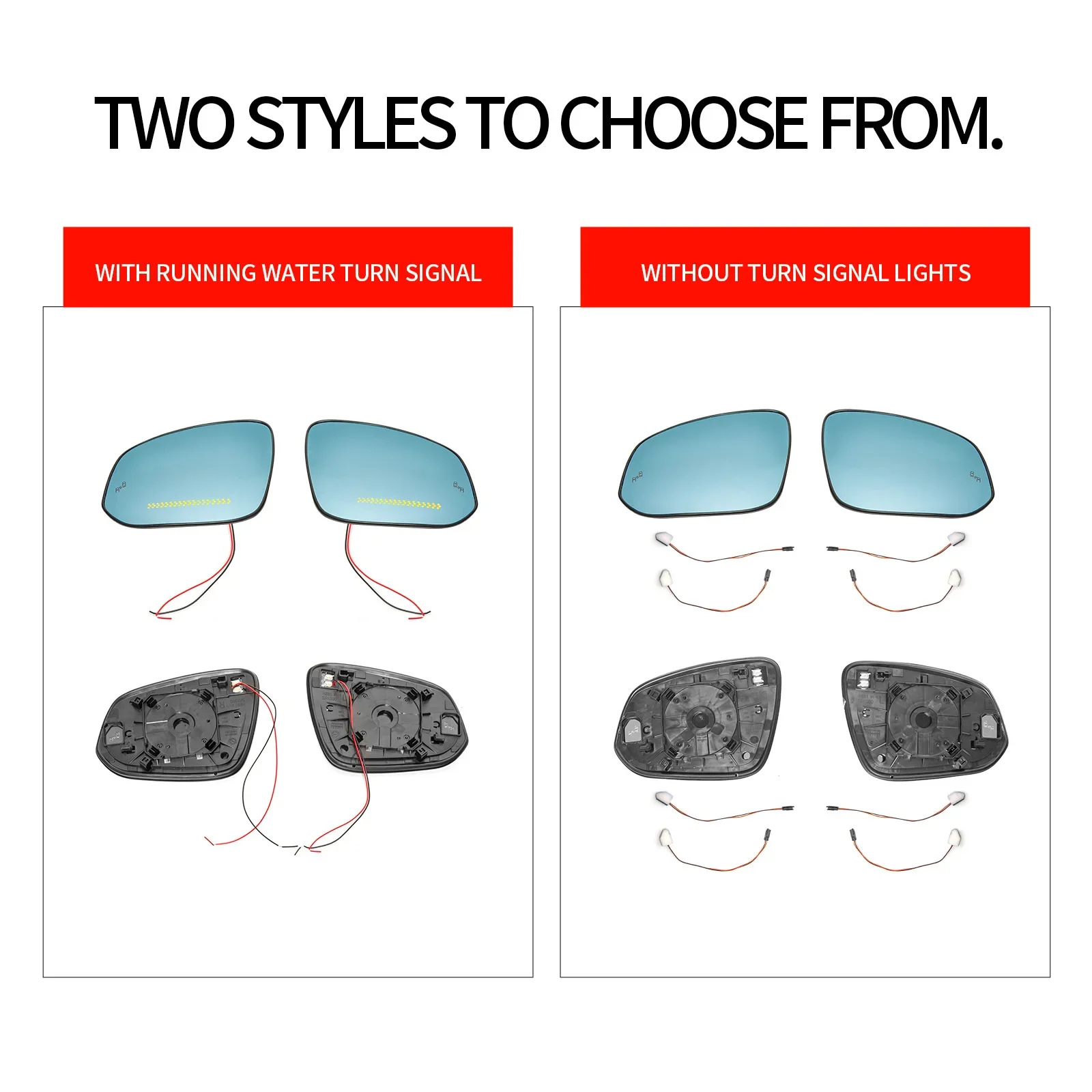 Car Rearview Mirror Wide Angle HD Anti-glare Heating Blue Mirror Side Mirror Turn Signal Blinker For Toyota Land Cruiser FJ 2026 detail image 1